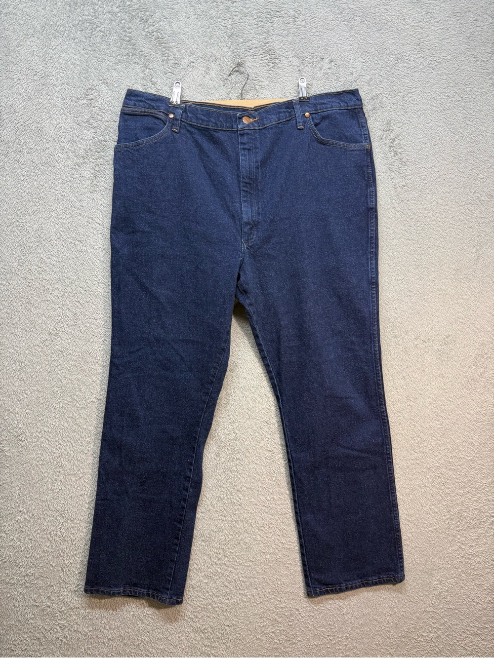 Wrangler Men's Cowboy Cut Slim Fit Jeans Dark Wash Blue Denim